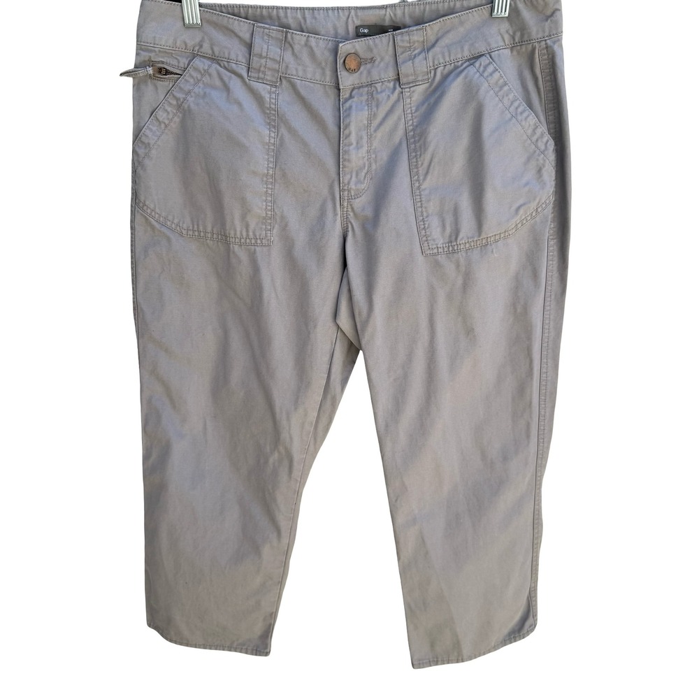 Gap Utility Gorpcore Minimalist Crop Cotton Canvas Cargo Straight‎ Leg Pants 12
